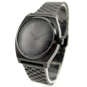 Nixon The Time Teller All Black Stealth 38mm Watch Stainless Steel w New Battery